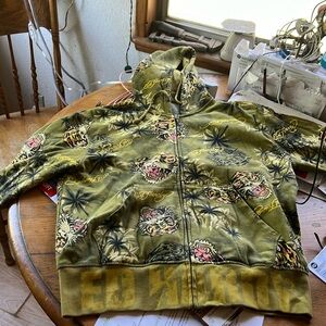Very nice ed hardy zipper sweet shirt
